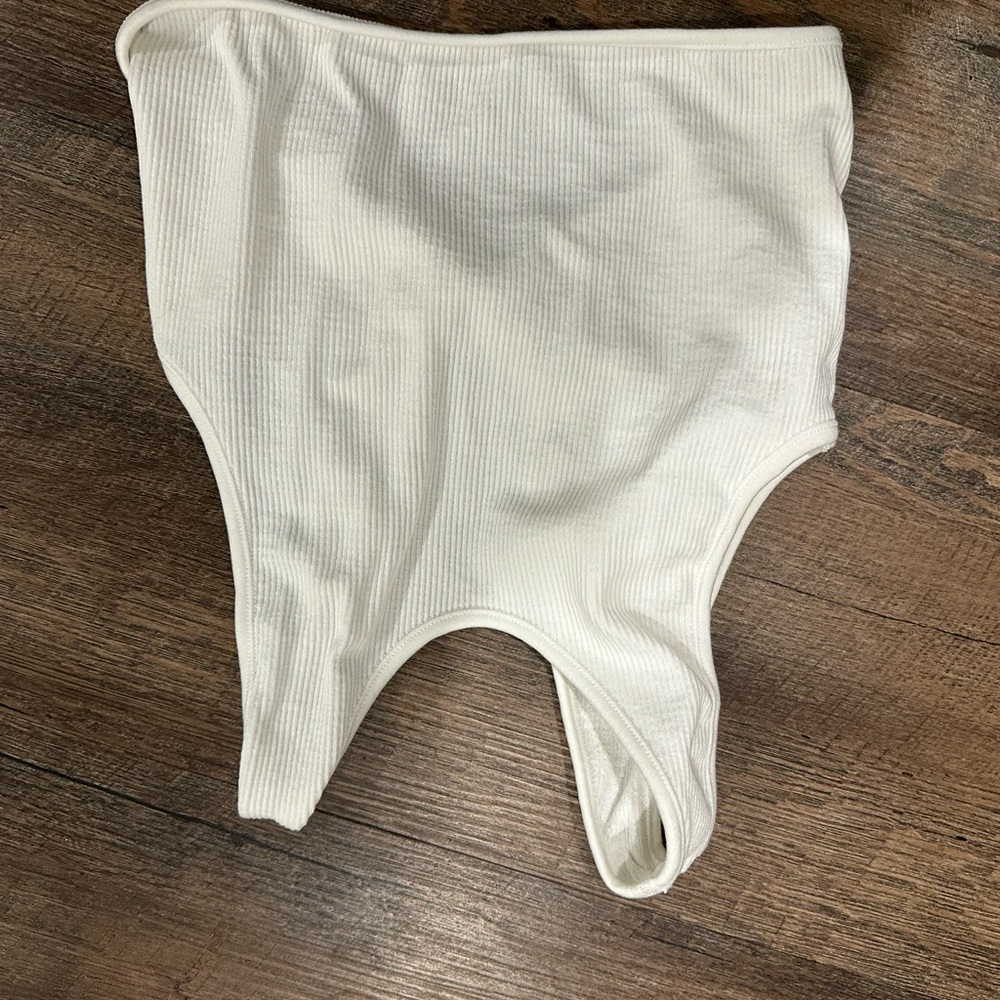 Double Zero Cream Ribbed Kids Bottoms